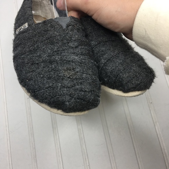 Toms Gray Sweater Slip Ons - Picture 6 of 6